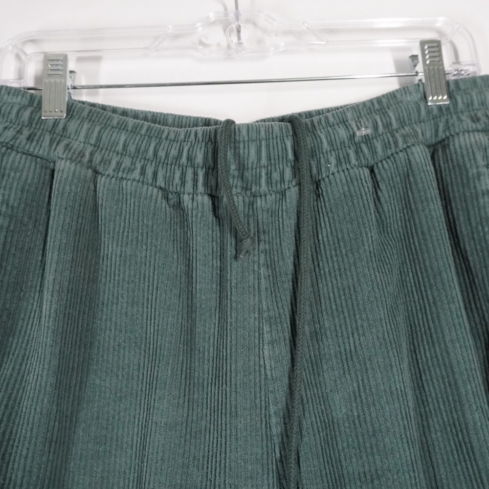 Krooked Skateboard Corduroy Pants M Green Wide Leg Streetwear Eyes Logo Skater - Picture 3 of 10